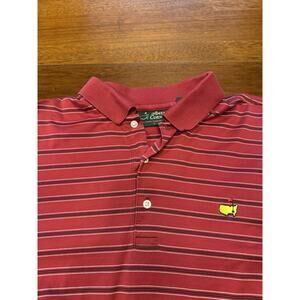 Stained Large Amen Corner Augusta Maters Red Stripe Polo Armpit Stain